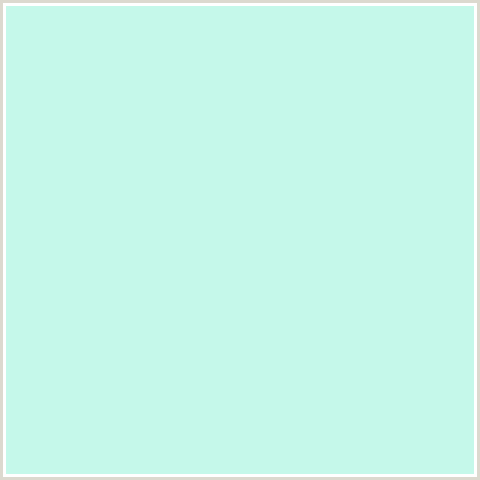 C5F8EA Hex Color Image (BLUE GREEN, HUMMING BIRD)
