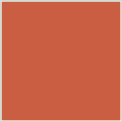 C95E42 Hex Color Image (MOJO, RED ORANGE)