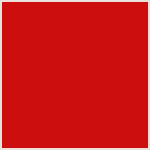 CC0E0E Hex Color Image (MONZA, RED)