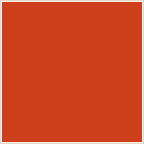CC3F18 Hex Color Image (RED ORANGE, THUNDERBIRD)