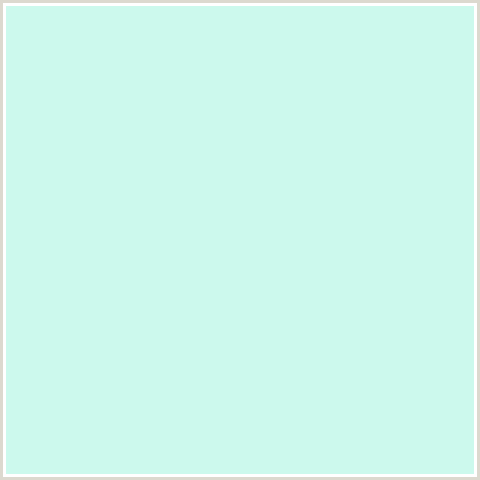 CCF9ED Hex Color Image (BLUE GREEN, HUMMING BIRD)