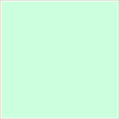 CCFFDD Hex Color Image (AERO BLUE, GREEN BLUE, MINT)