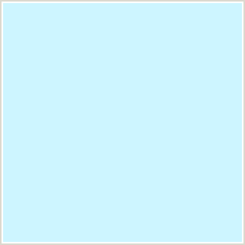 CDF5FF Hex Color Image (BABY BLUE, LIGHT BLUE, ONAHAU)