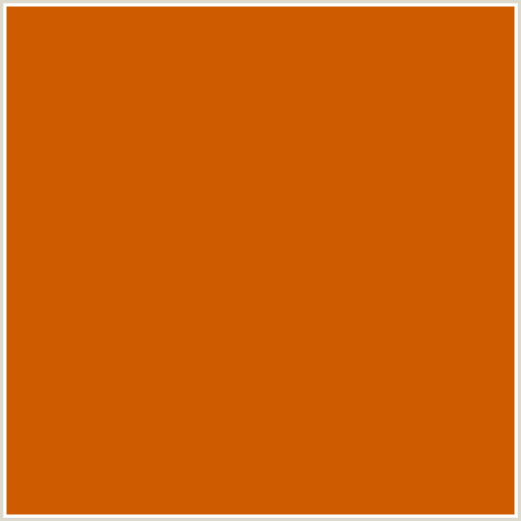 CE5B00 Hex Color Image (ORANGE RED, TAWNY)