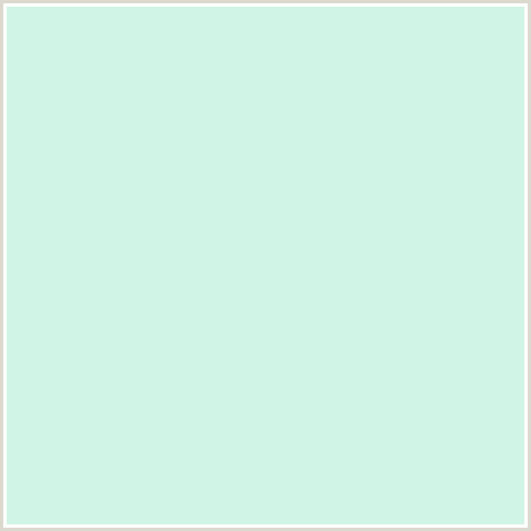 D0F4E5 Hex Color Image (GRANNY APPLE, GREEN BLUE, MINT)