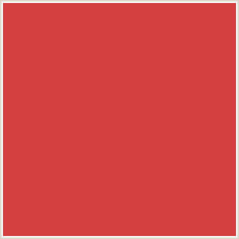 D43F3F Hex Color Image (RED, VALENCIA)