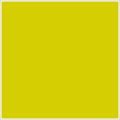 D4CE03 Hex Color Image (CORN, YELLOW)