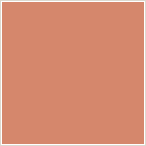 D5876C Hex Color Image (BURNING SAND, RED ORANGE)