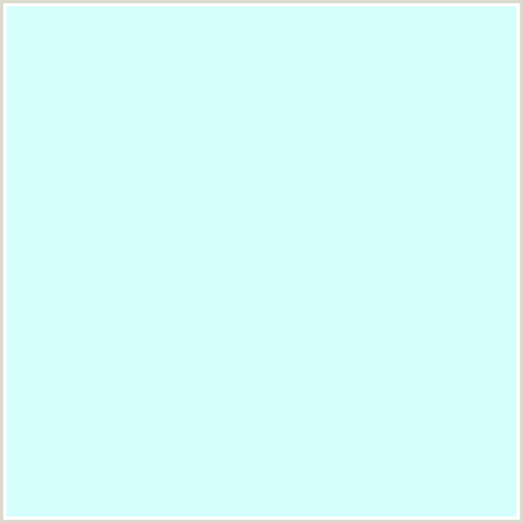 D5FFFD Hex Color Image (AQUA, BABY BLUE, FROSTED MINT, LIGHT BLUE)