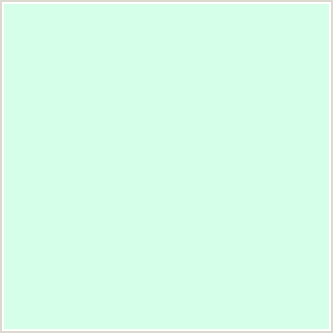D6FFEA Hex Color Image (AERO BLUE, GREEN BLUE, MINT)