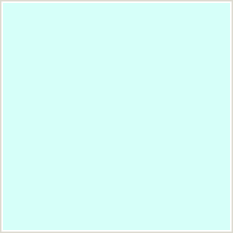D6FFF9 Hex Color Image (BLUE GREEN, FROSTED MINT)