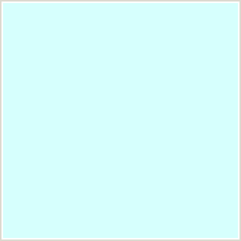 D6FFFD Hex Color Image (AQUA, BABY BLUE, FROSTED MINT, LIGHT BLUE)