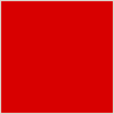 D80000 Hex Color Image (GUARDSMAN RED, RED)