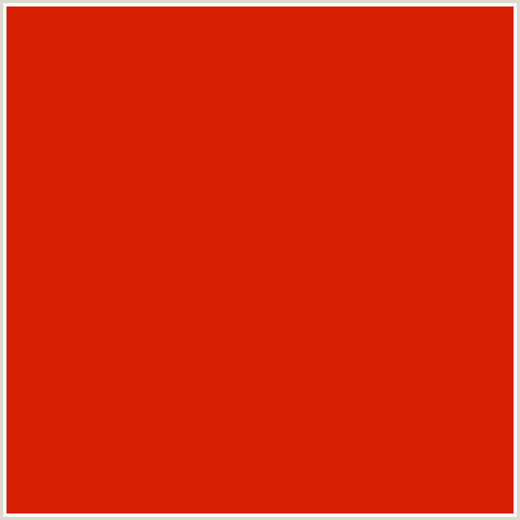 D81F01 Hex Color Image (GRENADIER, RED)