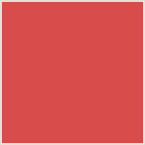 D84C4C Hex Color Image (RED, VALENCIA)