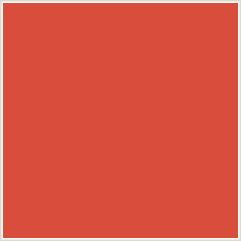 D84D3C Hex Color Image (RED, VALENCIA)