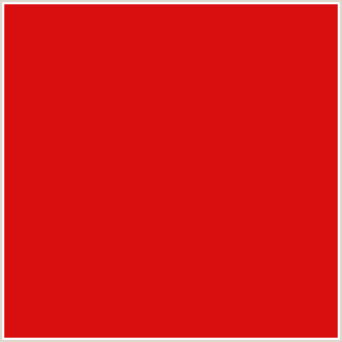 D90F0F Hex Color Image (CRIMSON, RED)