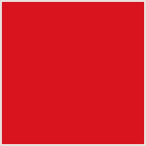 D9141F Hex Color Image (CRIMSON, RED)