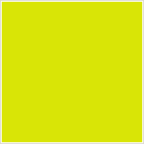 D9E506 Hex Color Image (BITTER LEMON, YELLOW GREEN)