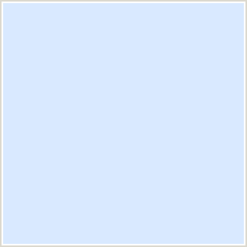 D9E9FF Hex Color Image (BLUE, PATTENS BLUE)