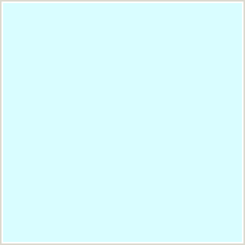 D9FDFF Hex Color Image (BABY BLUE, LIGHT BLUE, OYSTER BAY)