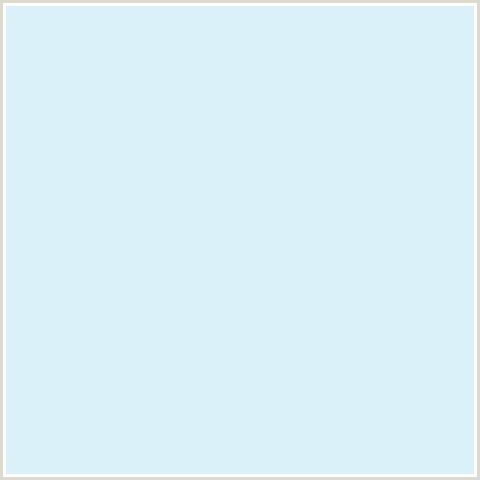 DAF1F9 Hex Color Image (BABY BLUE, LIGHT BLUE, WHITE ICE)