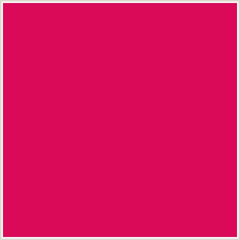 DB0A58 Hex Color Image (RAZZMATAZZ, RED)