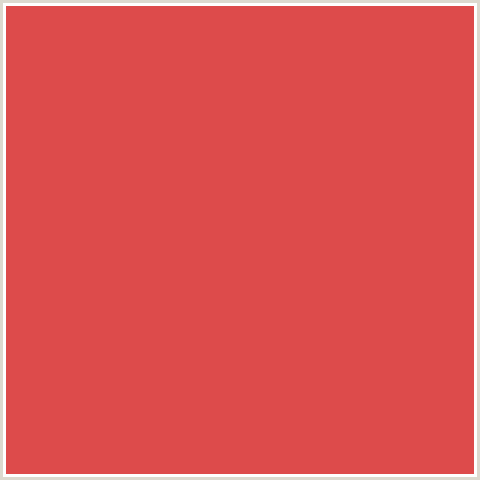 DD4B4B Hex Color Image (RED, VALENCIA)