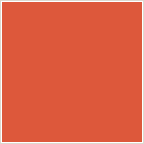 DD583B Hex Color Image (FLAME PEA, RED ORANGE)