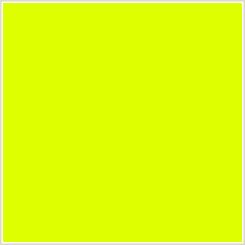 DDFF00 Hex Color Image (CHARTREUSE YELLOW, YELLOW GREEN)