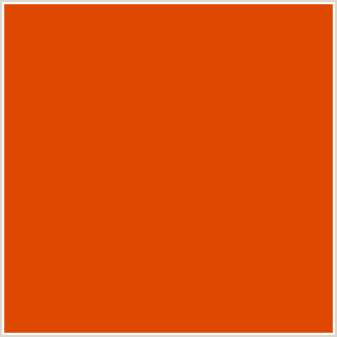 DE4800 Hex Color Image (GRENADIER, RED ORANGE)