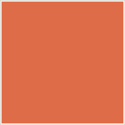 DF6C49 Hex Color Image (RED DAMASK, RED ORANGE)