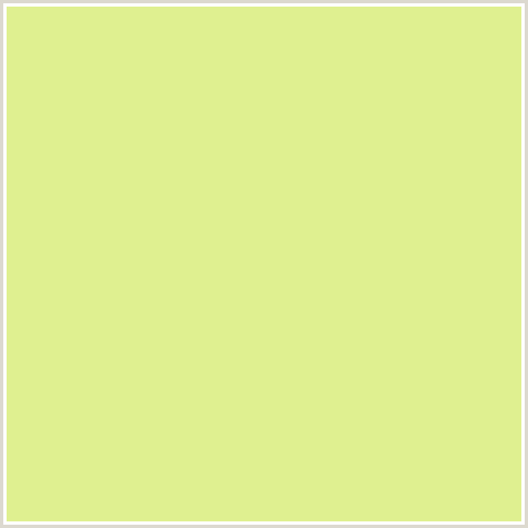 DFF090 Hex Color Image (GREEN YELLOW, KHAKI)