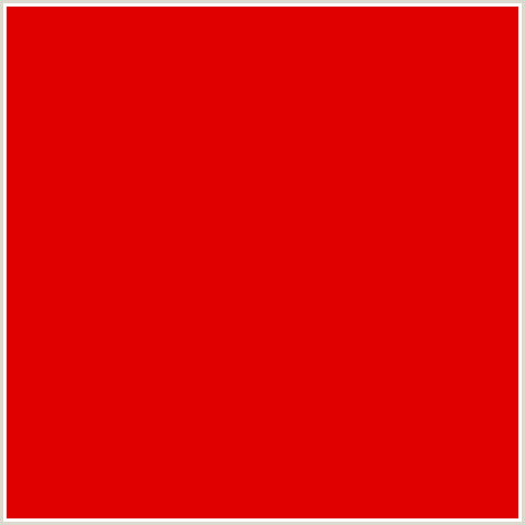 E00000 Hex Color Image (RED)