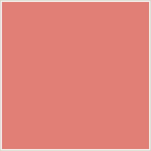 E07F75 Hex Color Image (COPPERFIELD, RED)