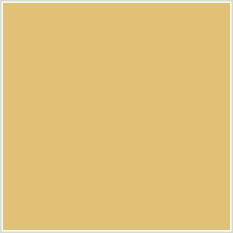 E0C177 Hex Color Image (HARVEST GOLD, YELLOW ORANGE)