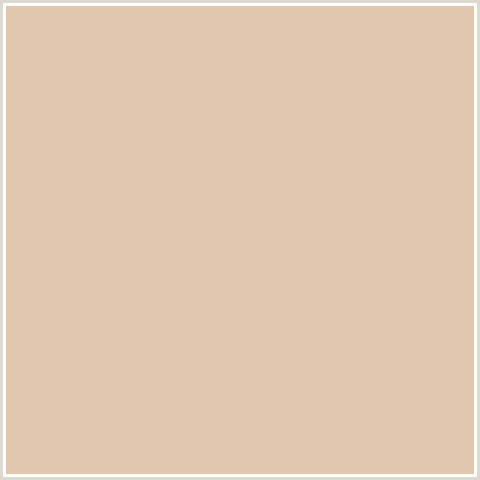 E0C7AD Hex Color Image (GRAIN BROWN, ORANGE)