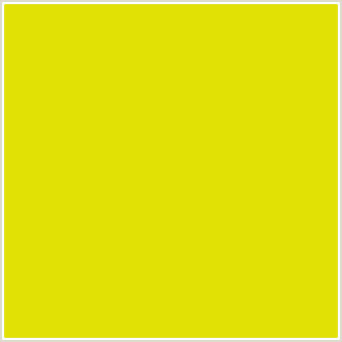 E0E004 Hex Color Image (TURBO, YELLOW GREEN)