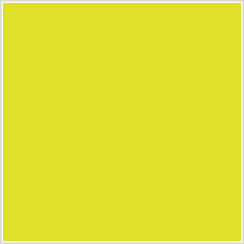 E0E028 Hex Color Image (SUNFLOWER, YELLOW GREEN)