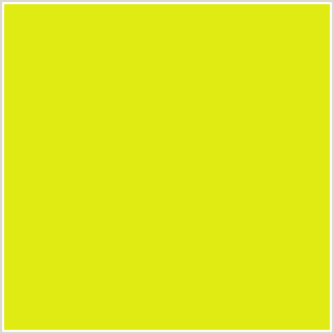 E0EB13 Hex Color Image (BARBERRY, YELLOW GREEN)