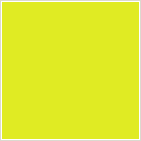 E0EB23 Hex Color Image (BARBERRY, YELLOW GREEN)