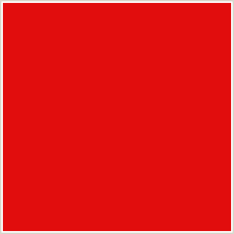 E10D0D Hex Color Image (MONZA, RED)