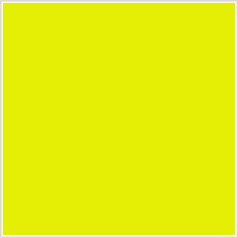 E1ED05 Hex Color Image (CHARTREUSE YELLOW, YELLOW GREEN)