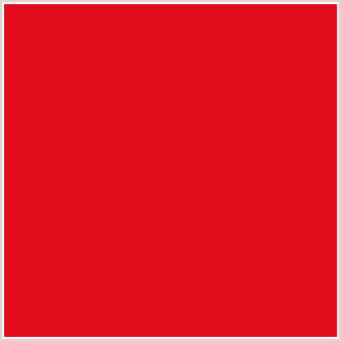 E30C1B Hex Color Image (RED, RED RIBBON)