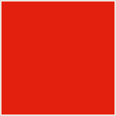 E31F0D Hex Color Image (RED, SCARLET)