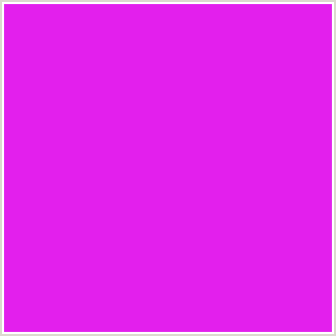E31FED Hex Color Image (DEEP PINK, ELECTRIC VIOLET, FUCHSIA, FUSCHIA, HOT PINK, MAGENTA)