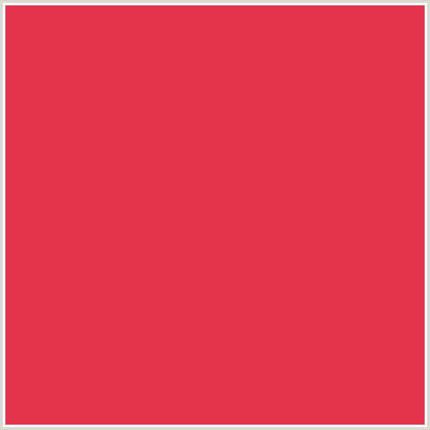 E3344E Hex Color Image (AMARANTH, RED)