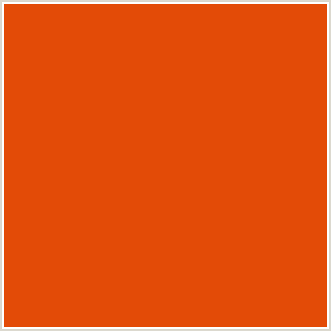 E34B07 Hex Color Image (RED ORANGE, TRINIDAD)