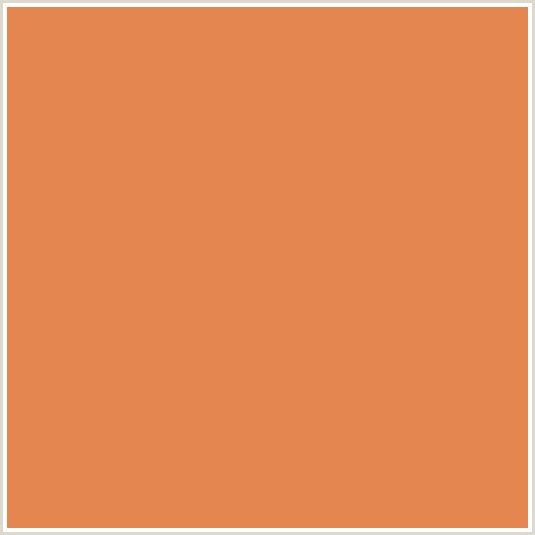 E3864F Hex Color Image (ORANGE RED, TERRACOTTA)