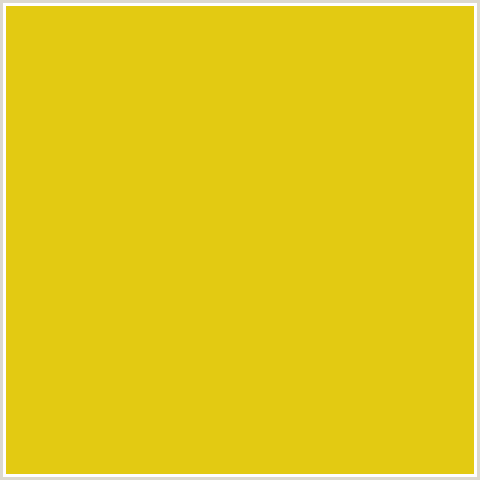 E3CA12 Hex Color Image (GOLD TIPS, YELLOW)